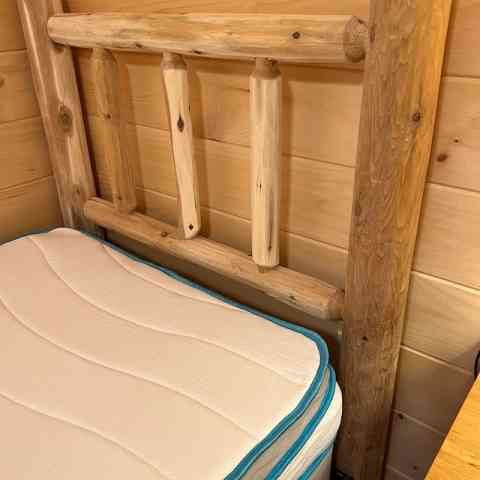 Log cabin store headboard