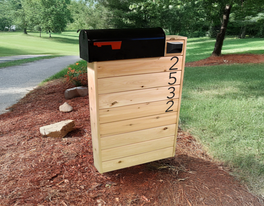 Classic Solid White Cedar Mailbox